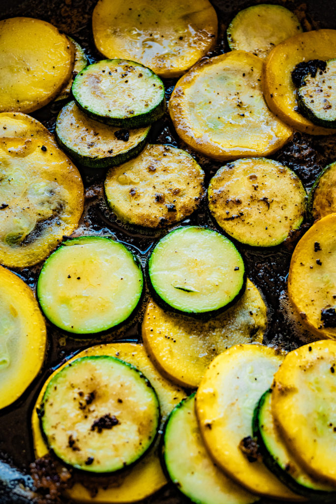 sautted mixed zucchini