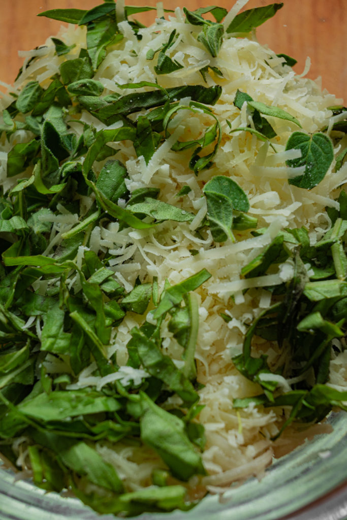 parmesan with basil and oregano