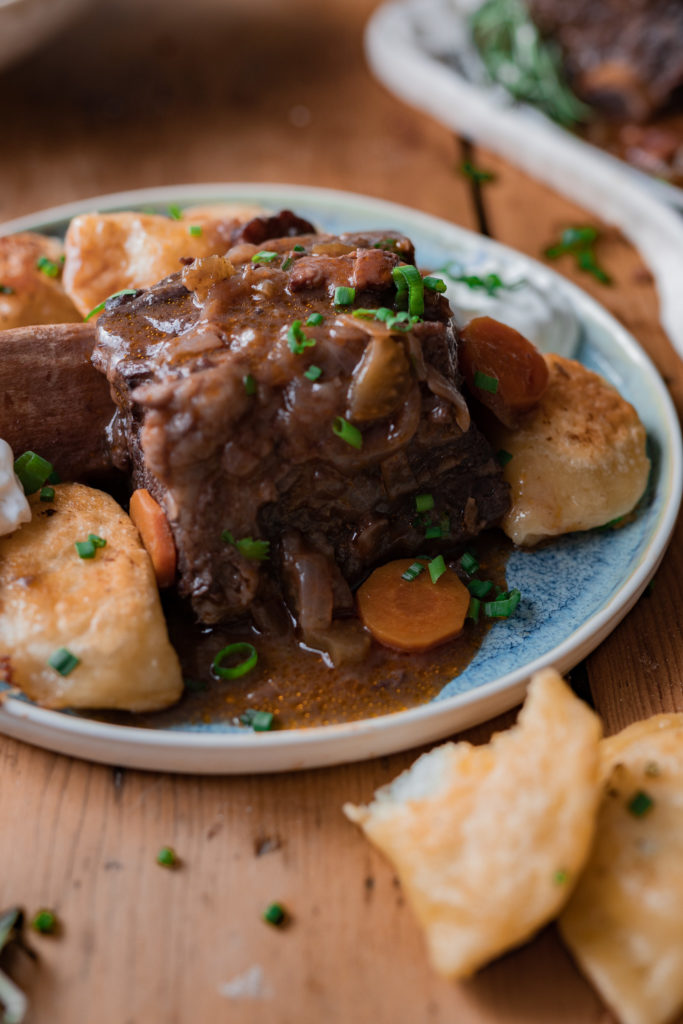 single serving red wine braised short ribs