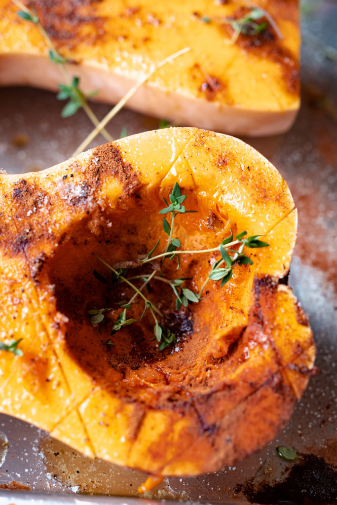 roasted butternut squash with cinnamon
