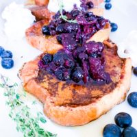 BRIOCHE FRENCH TOAST WITH BLUEBERRY BACON JAM - Thecommunalfeast.com