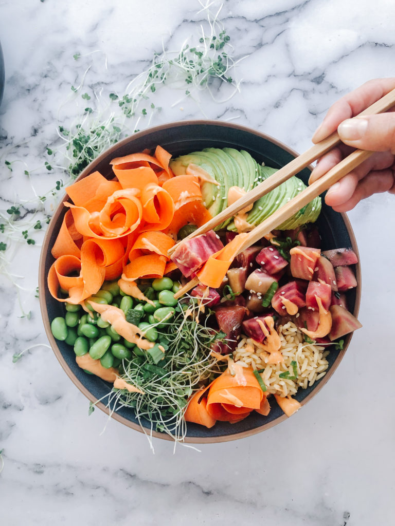 Healthy Poke bowl - The Happy Pear - Plant Based Cooking & Lifestyle