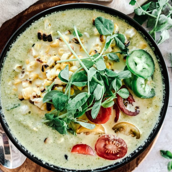 GREEN HERB CORN CHOWDER - thecommunalfeast.com