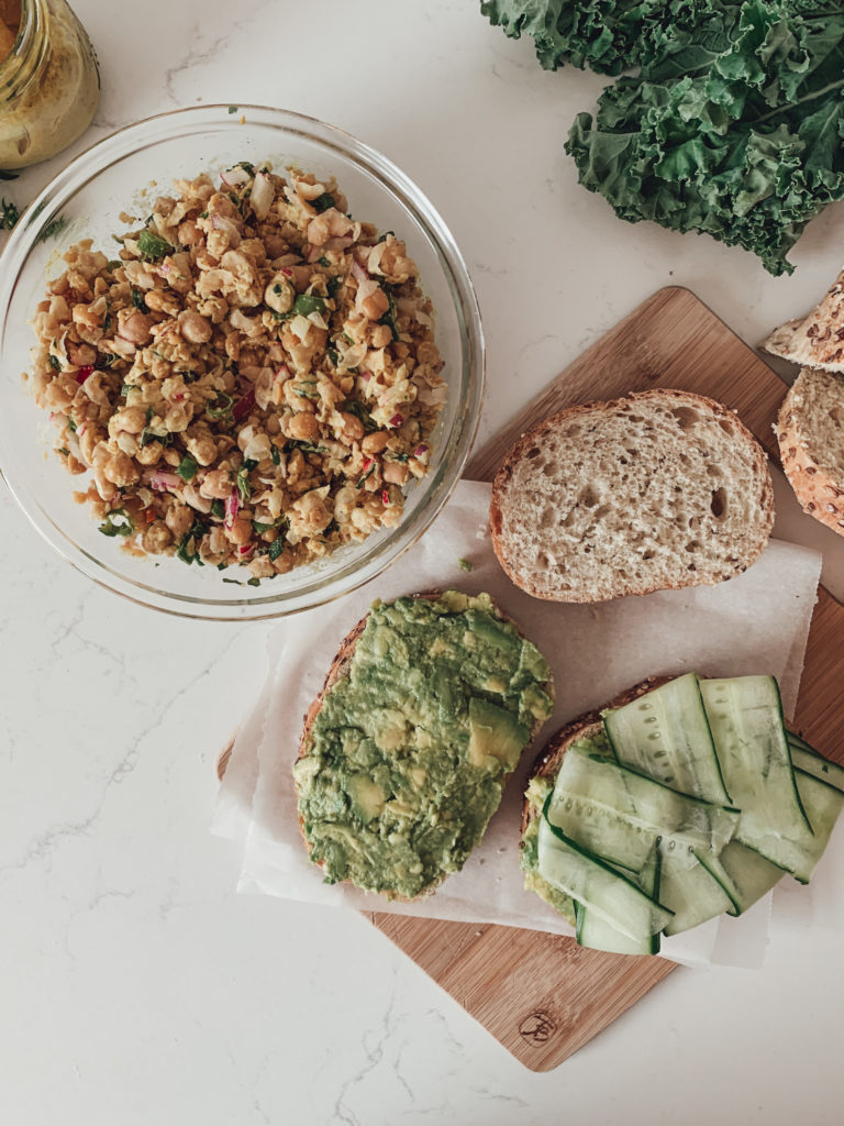 smashed curried chickpea sandwich - thecommunalfeast.com