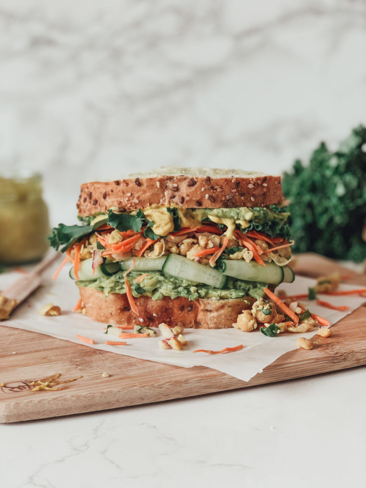 smashed curried chickpea sandwich - thecommunalfeast.com