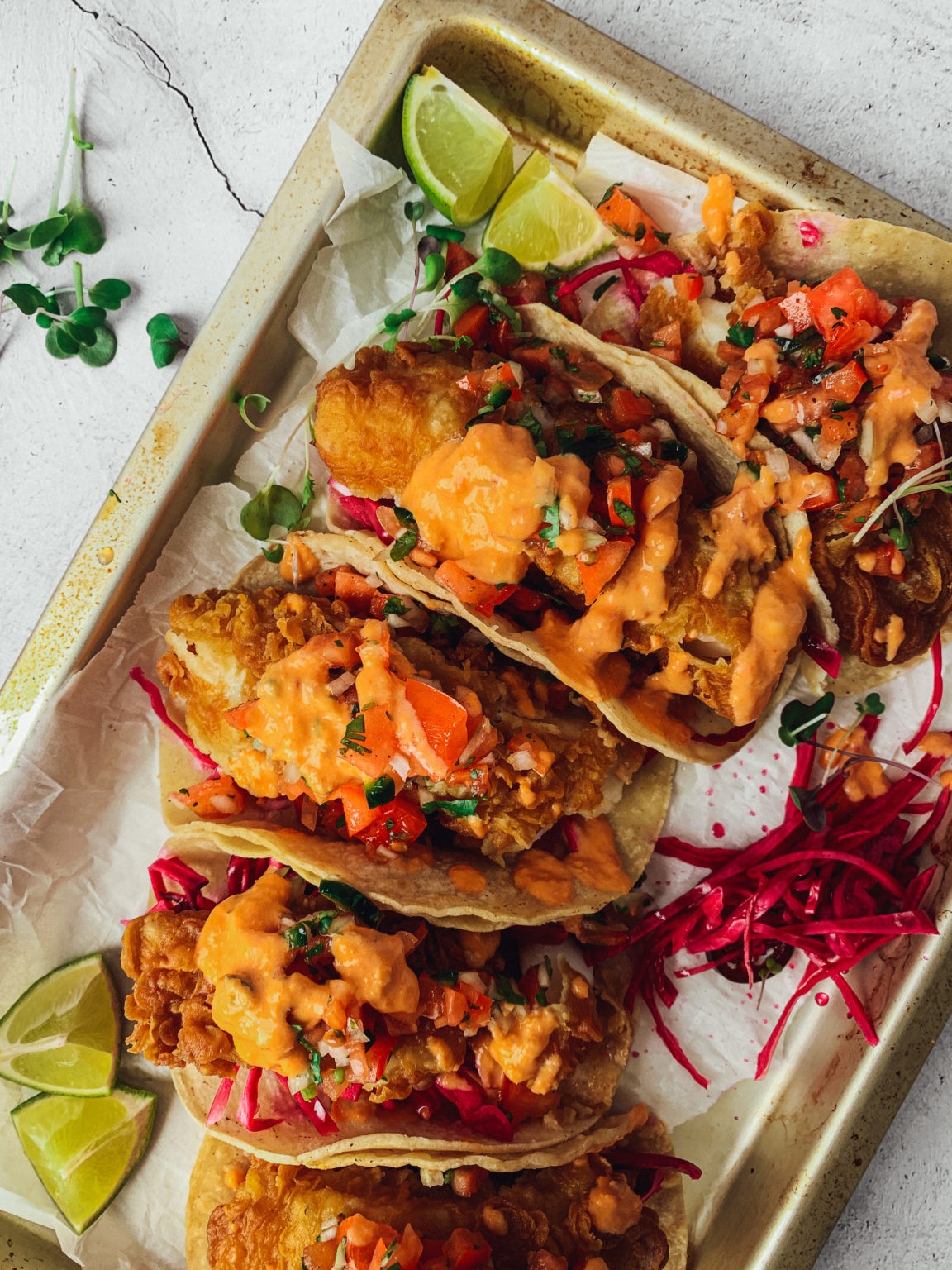 Baja fish tacos - thecommunalfeast.com