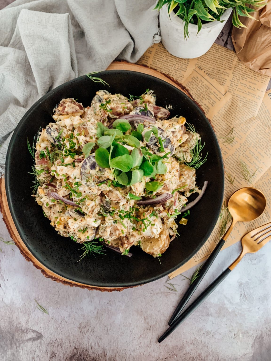 RUSTIC HERB POTATO SALAD - thecommunalfeast.com