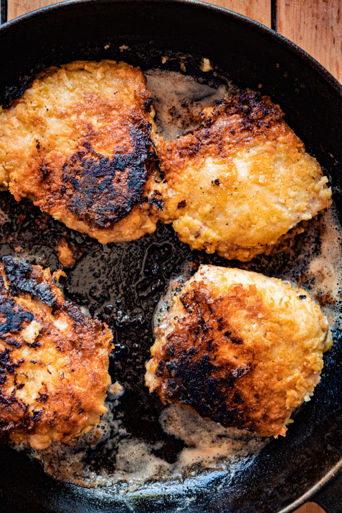 pan fried coconut crusted chicken
