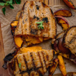 grilled peach and bacon cheese sandwich