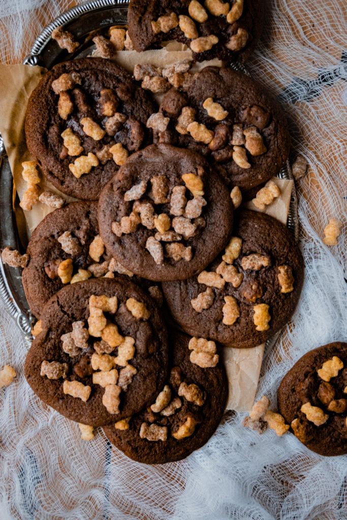 Halloween Cereal Brownie Cookies