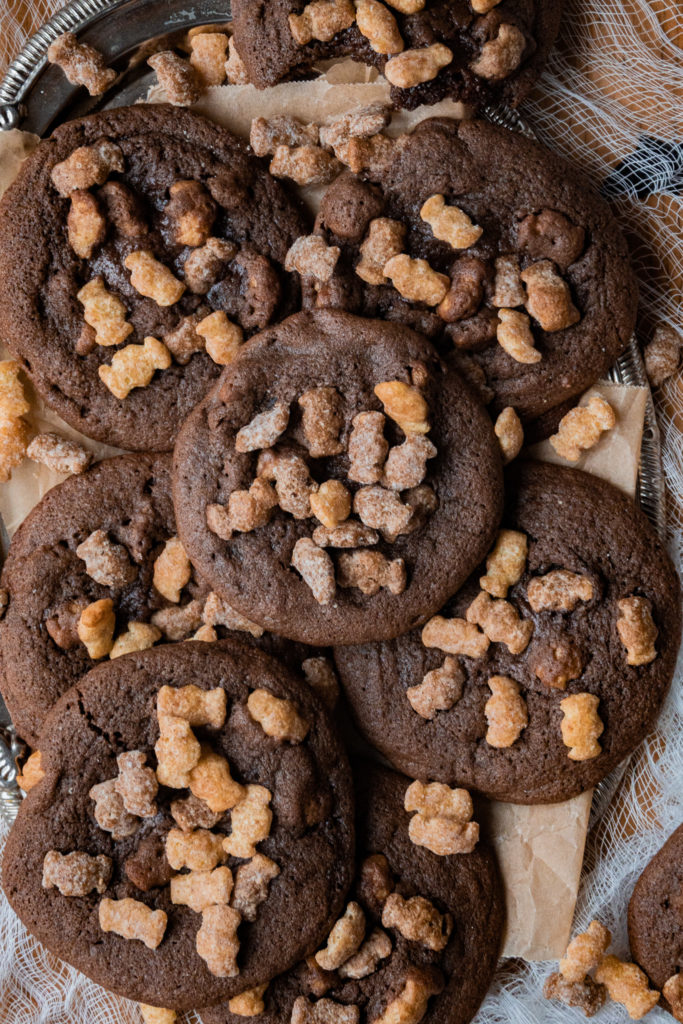 Halloween Brownie Cookies close up