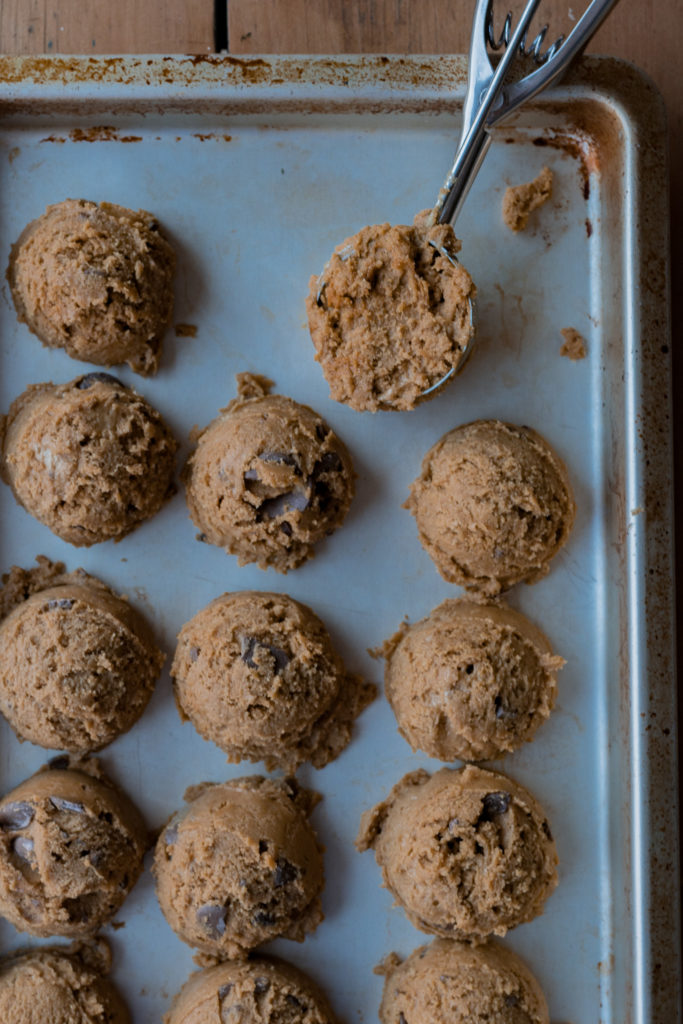 chocolate chunk ginger cookie balls 