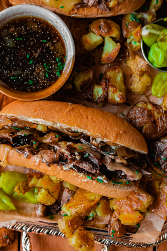 slow roasted french dip sandwiches