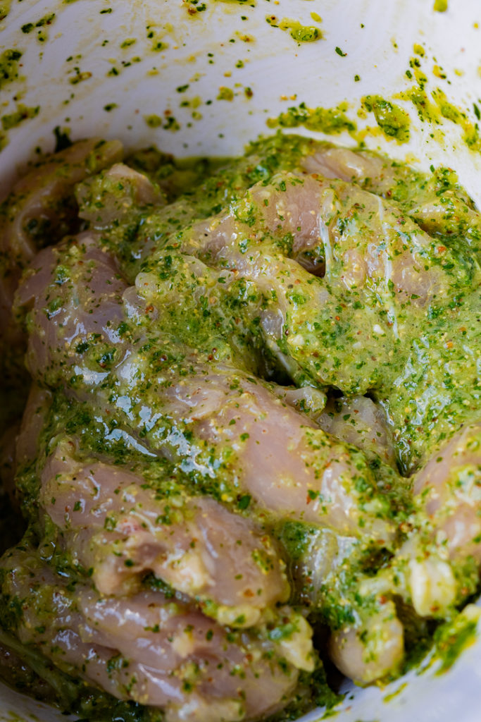 cilantro green sauce marinated chicken
