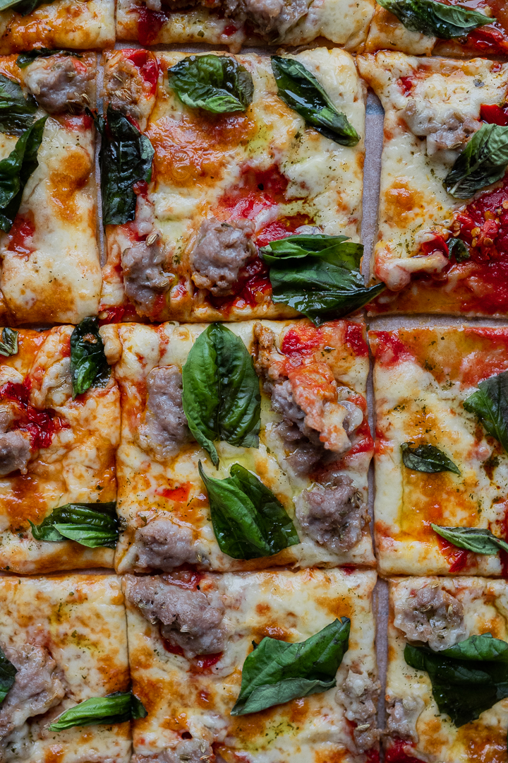 Easy sheet pan Margherita pizza - Simply Delicious