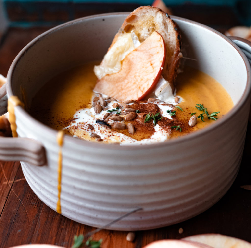 roasted butternut squash and apple soup