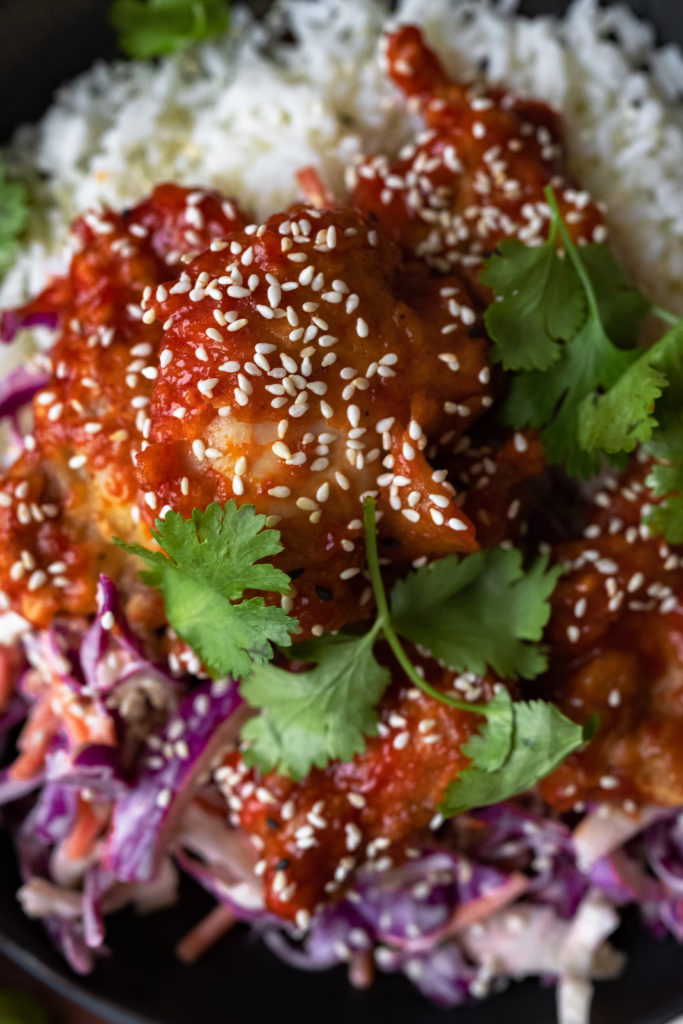 Korean Fried Chicken with Asian Slaw