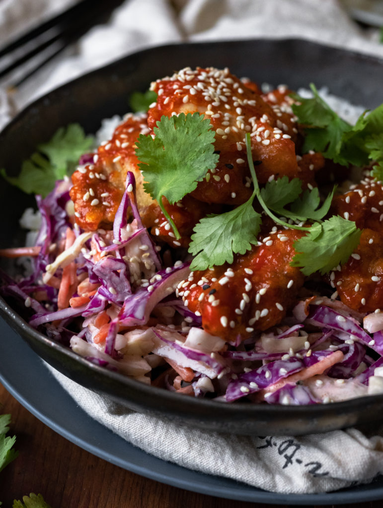 Korean Fried Chicken with Asian Slaw